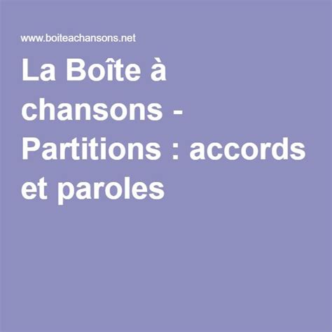 la boite à chanson|boîte de chansons catalogue.